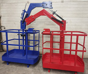 Корзина монтажная КМ-02М с червячным поворотным редуктором и пластиной переходной